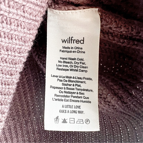 Aritzia Wilfred Montpellier Turtleneck in Neutral Rose Lilac Size Small - Picture 12 of 16